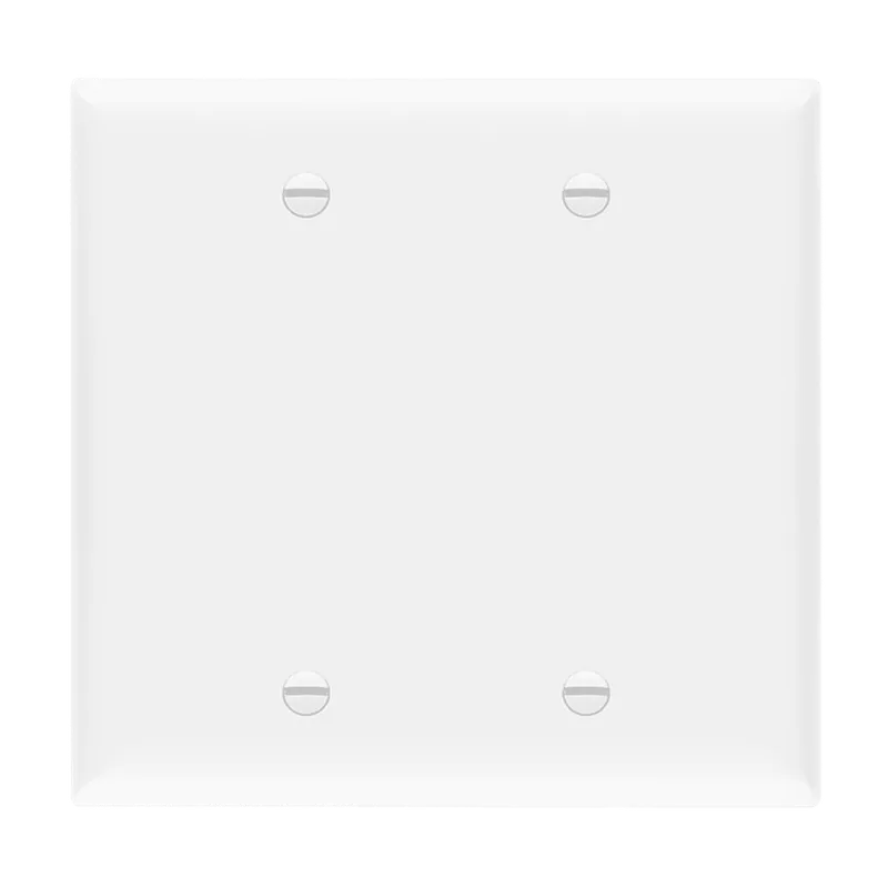 Enerlites Blank Cover Two-Gang Wall Plate, Mid-Size — Sunco Lighting LED Landscape Lights  