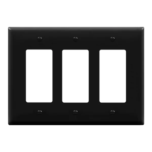 Enerlites Matte Finish Decorator/GFCI Three-Gang Wall Plate, Mid-Size — Sunco Lighting LED Landscape Lights  