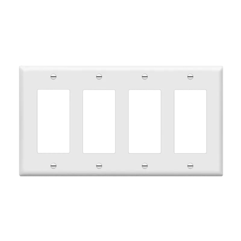 Enerlites Decorator/GFCI Four-Gang Wall Plate — Sunco Lighting LED Landscape Lights  