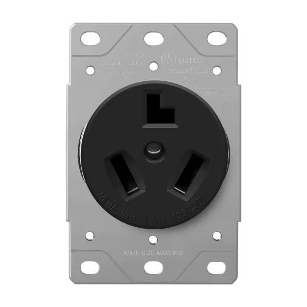 Enerlites Industrial Grade Flush Mount Receptacle, 30A, 10-30R — Sunco Lighting LED Post Top Lights  