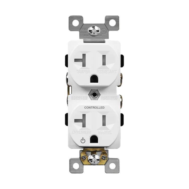 Enerlites Half Controlled 20A Tamper-Resistant Duplex Style Plug Load Receptacle, 5-20R — Sunco Lighting LED Landscape Lights  
