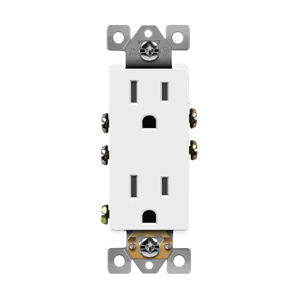 Enerlites Residential Grade 15A Decorator Style Self-Grounding Duplex Receptacle — Sunco Lighting LED Landscape Lights  