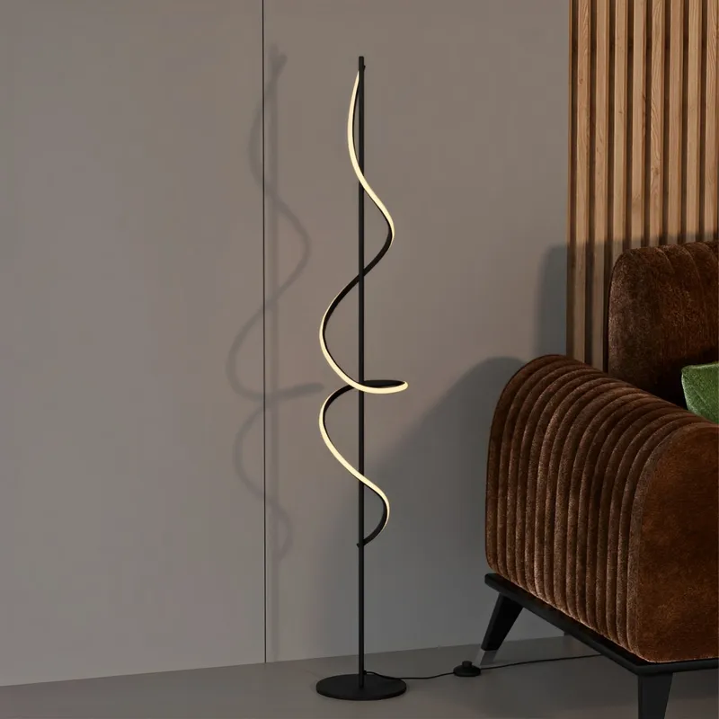 51" Sand Black LED Floor Lamp, 1500 Lumens — Sunco Lighting LED Temporary & Work Lights 21.0W 3000K