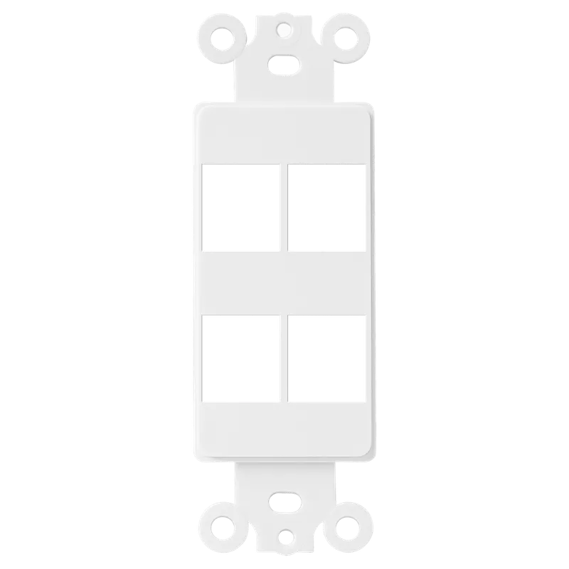 Enerlites 4-Port Decorator Data Wall Plate Insert — Sunco Lighting LED Landscape Lights  