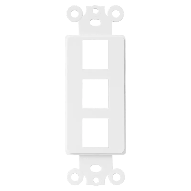 Enerlites 3-Port Decorator Data Wall Plate Insert — Sunco Lighting LED Landscape Lights  