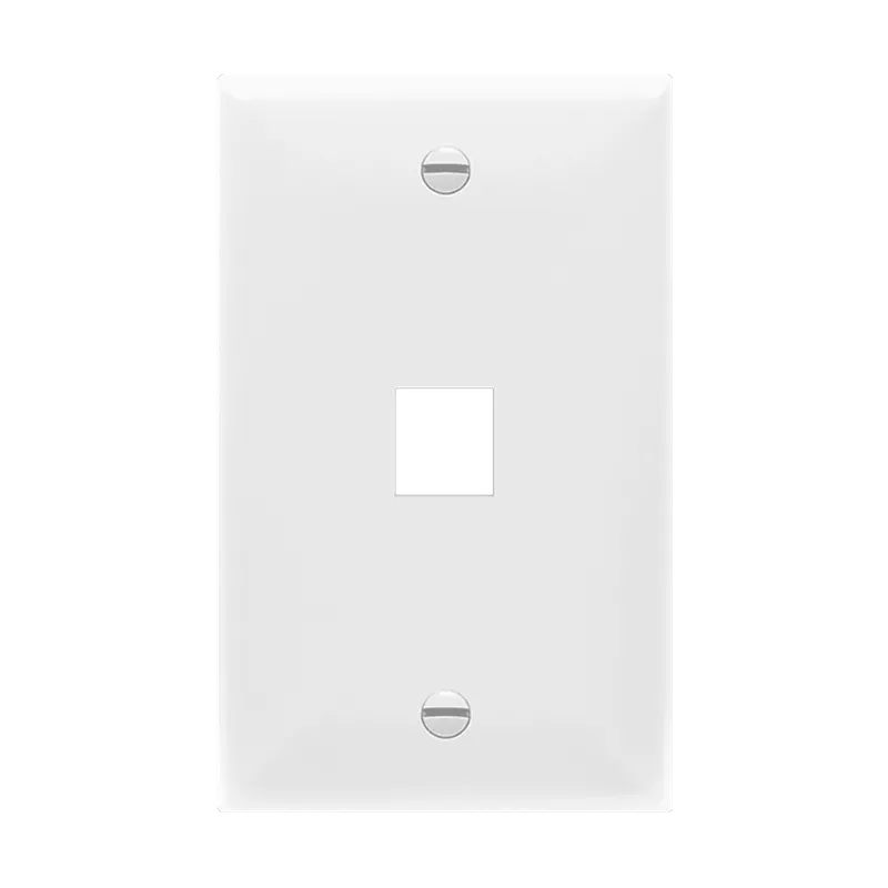 Enerlites Multimedia Face Plates 1-Port 1-Gang Keystone — Sunco Lighting LED Landscape Lights  
