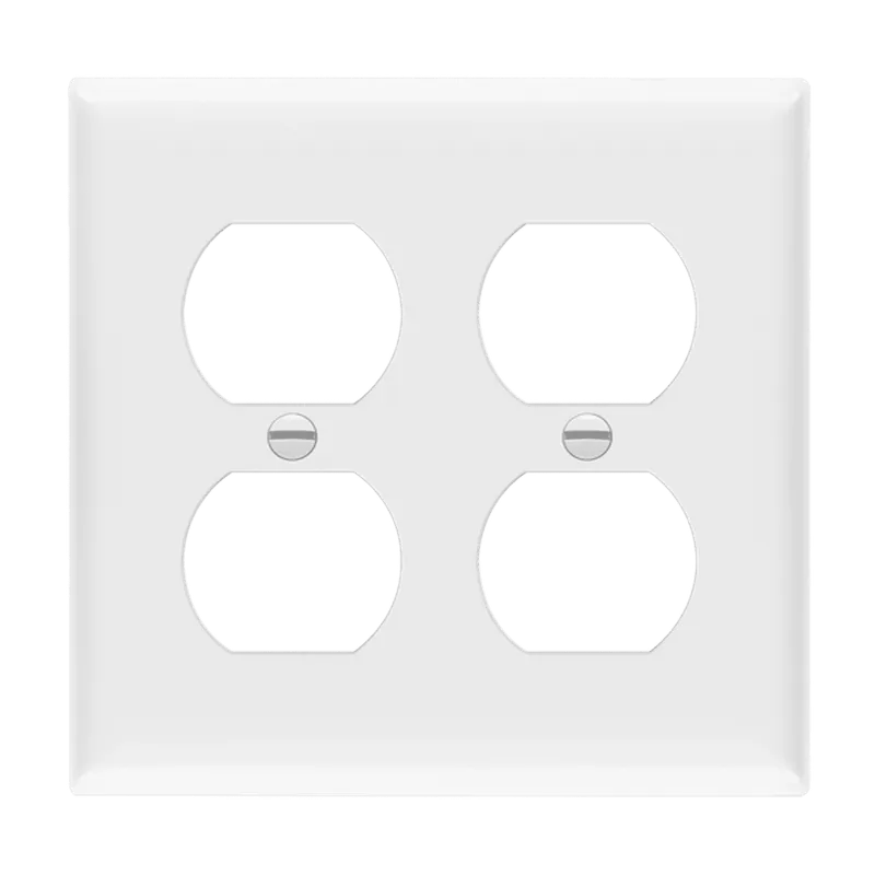 Enerlites Duplex Receptacle Two-Gang Wall Plate, Mid-Size — Sunco Lighting LED Landscape Lights  