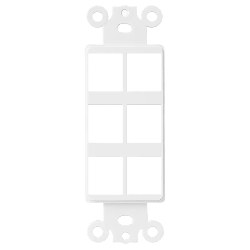 Enerlites 6-Port Decorator Data Wall Plate Insert — Sunco Lighting LED Landscape Lights  