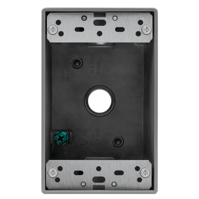 Enerlites 1/2 in. 1-Gang 3-Holes Weatherproof Box — Sunco Lighting LED Lighting Controls  