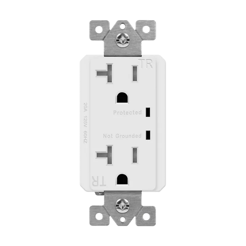 Enerlites Residential Grade 20A Tamper-Resistant Duplex Receptacle with Surge Suppressor — Sunco Lighting LED Landscape Lights  