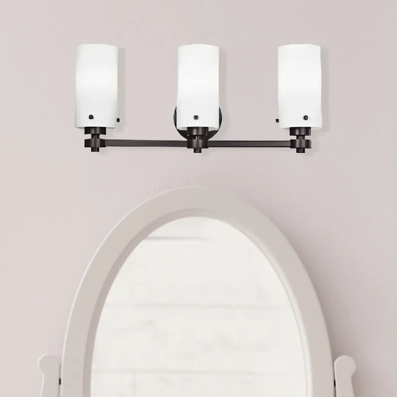 LED Bronze Finish Vanity Light, 22.5" Wide, 3-Light, 4498 Series — Sunco Lighting LED Wall Lights 9.0W 2700K