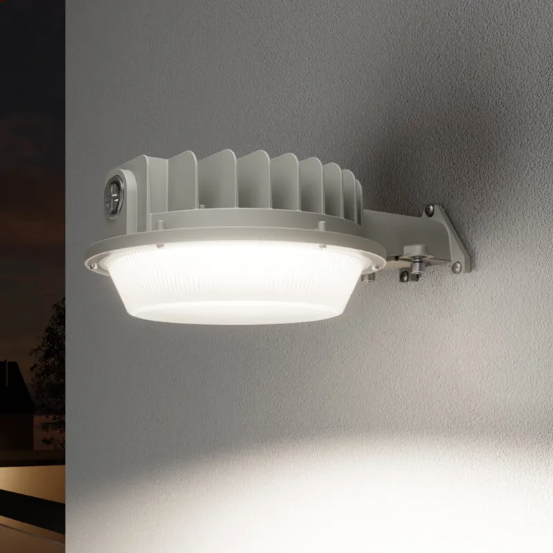 Silver Gray LED Barn Light, 90W, Dusk to Dawn Photocell, 12600 Lumens — Sunco Lighting LED Area Lights 90.0W 5000K