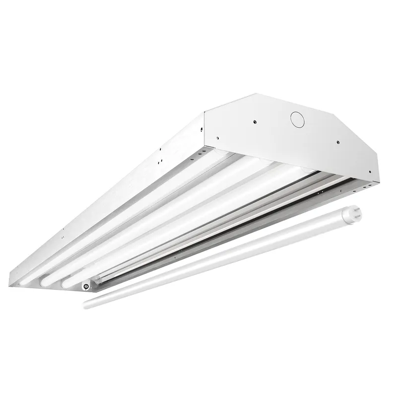 4ft T8 LED Ready Linear High Bay Fixture, 4-Lamps, Non-Shunted, Single-Ended — Sunco Lighting LED Linear Lights  