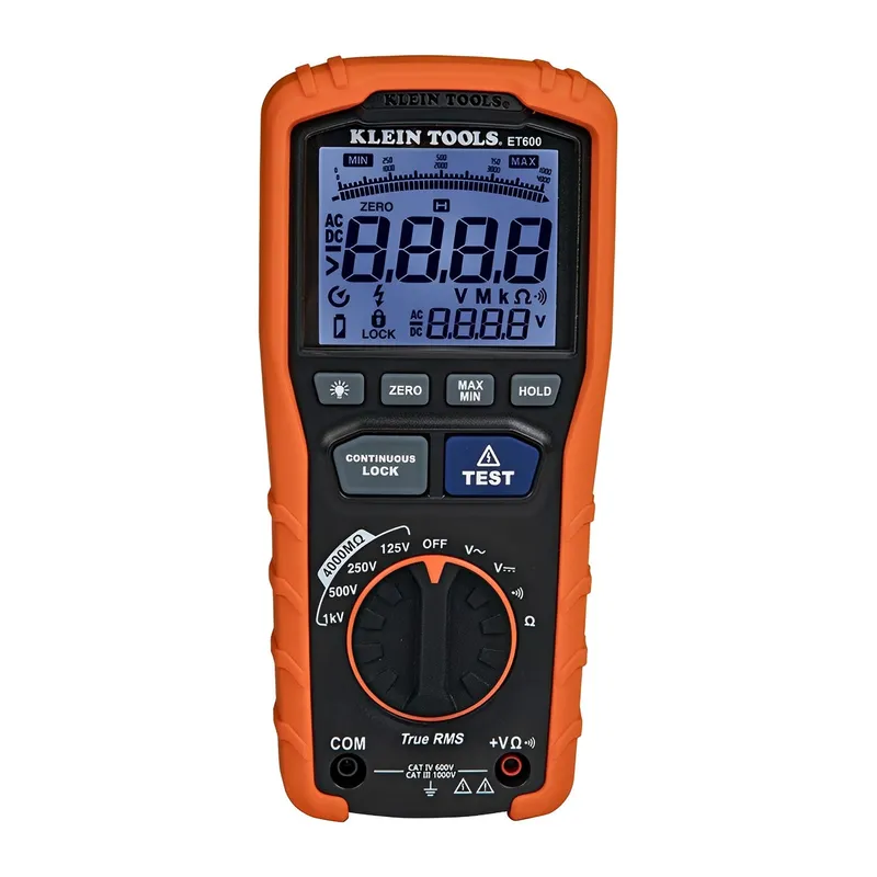 Klein Tools Insulation Resistance Tester, TRMS Auto-Ranging, 1000V, 4000 Mohms — Sunco Lighting LED Landscape Lights  