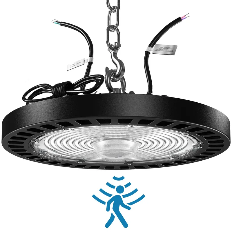 UFO High Bay 200W Motion Activated LED Fixture, 30000 Lumens — Sunco Lighting LED High Bay Lights 200.0W 5000K