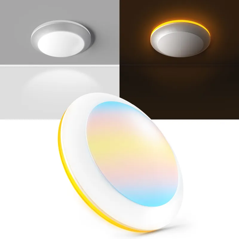 Recessed LED Lighting, 5/6 Inch, Disk Downlight, Night Light, 13W, Selectable CCT, 1200 Lumens — Sunco Lighting LED Downlights 13.0W 2700K
