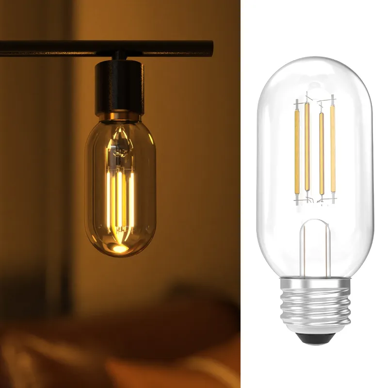 T45 LED Tubular Bulb, Filament, 700 Lumens — Sunco Lighting LED Landscape Lights  2700K