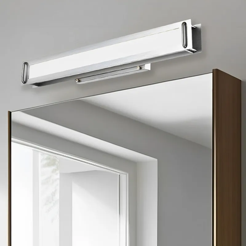 LED Brushed Aluminum Vanity Light, 26" Wide, FL5324D-A Series — Sunco Lighting LED Wall Lights 17.0W 3000K