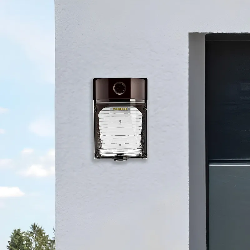 LED Mini Wall Pack, 26W, Dusk to Dawn Photocell, Dimmable, 3500 Lumens — Sunco Lighting LED Wall Lights 26.0W 5000K
