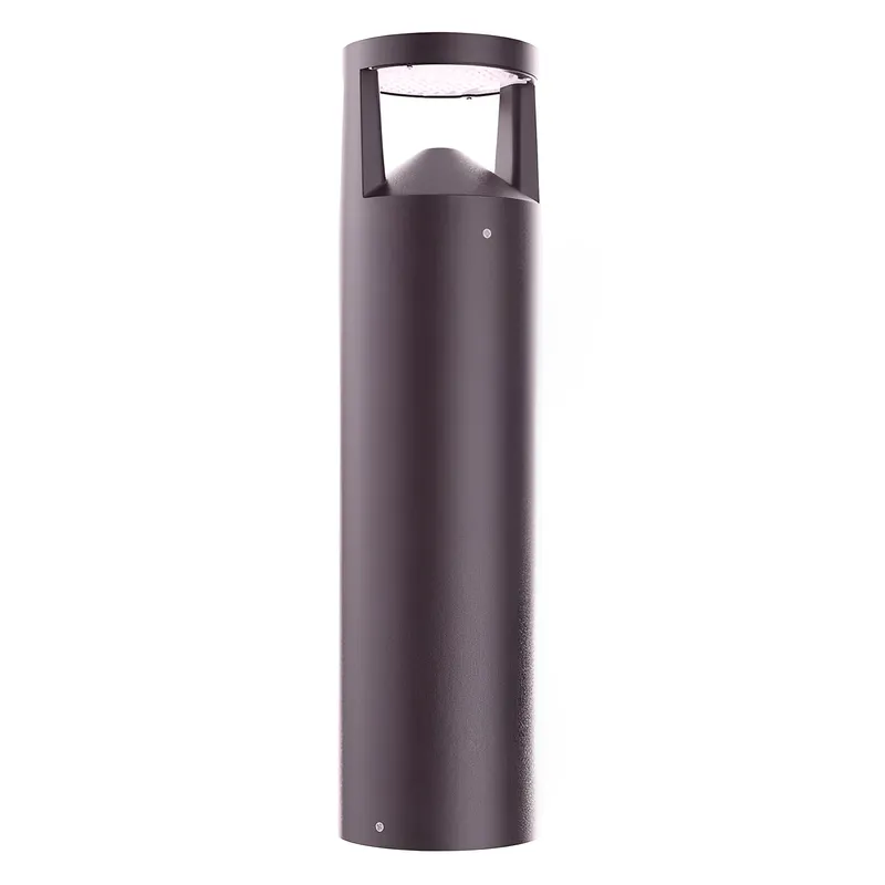 LED Round Bollard Light, Bronze, 24W, Selectable CCT, 3100 Lumens — Sunco Lighting LED Bollards & Pathway Lights 24.0W 3000K