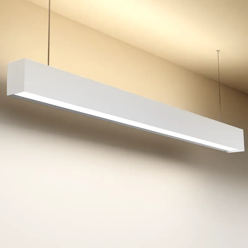 4ft LED Linear Pendant Selectable Up/Down Light, White, 57W, 6300 Lumens — Sunco Lighting LED Linear Lights 57.0W 3000K