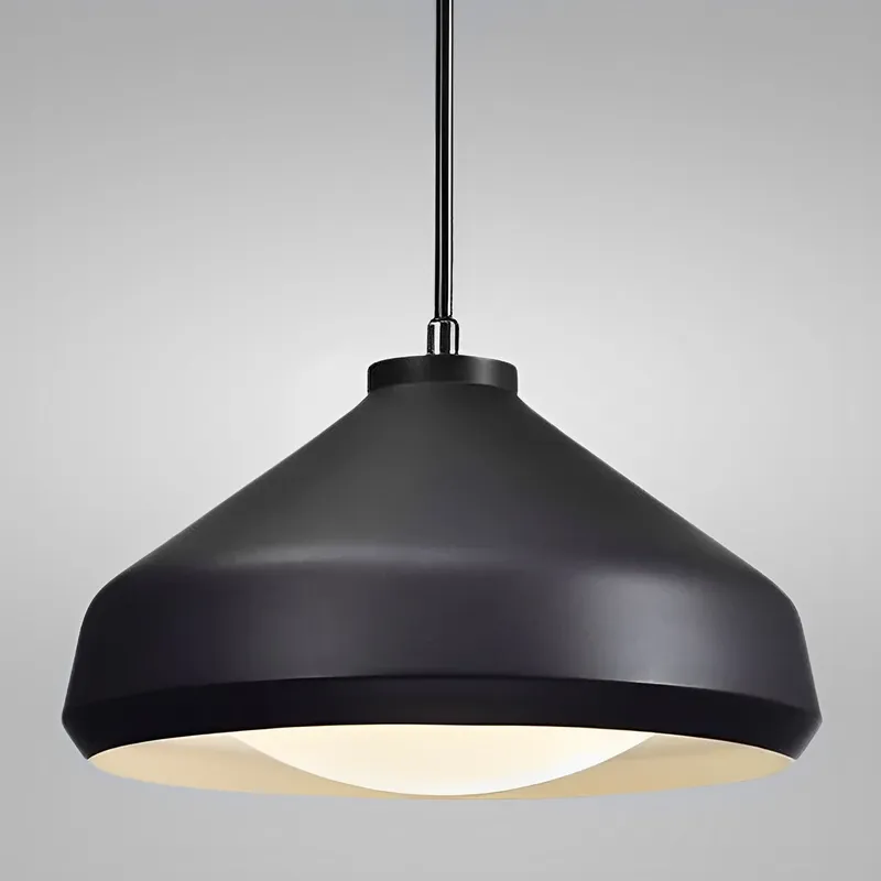 13 3/4" Wide Black Aluminum & Acrylic Shade LED Mini Pendant Light, P269D Series — Sunco Lighting LED Landscape Lights 18.0W 3000K