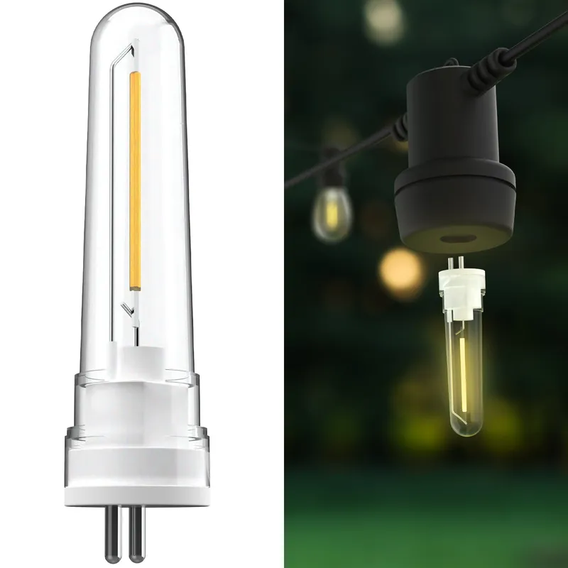 S14 2-Prong LED Bulb, Filament, 50 Lumens — Sunco Lighting LED Bulbs & Lamps  2700K