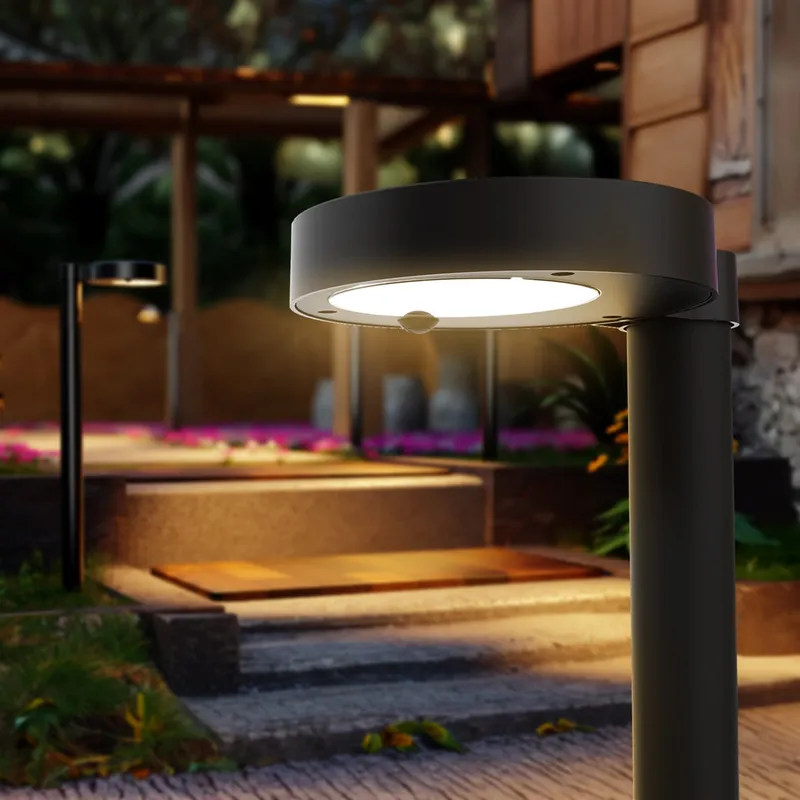 LED Solar Garden Pathway Light, Dusk to Dawn Photocell, Selectable CCT, 120 Lumens — Sunco Lighting LED Bollards & Pathway Lights  2700K
