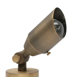Brass Bullet Head Landscape Spot Light With Spike, 270 Lumens — Sunco Lighting LED Flood Lights  3000K