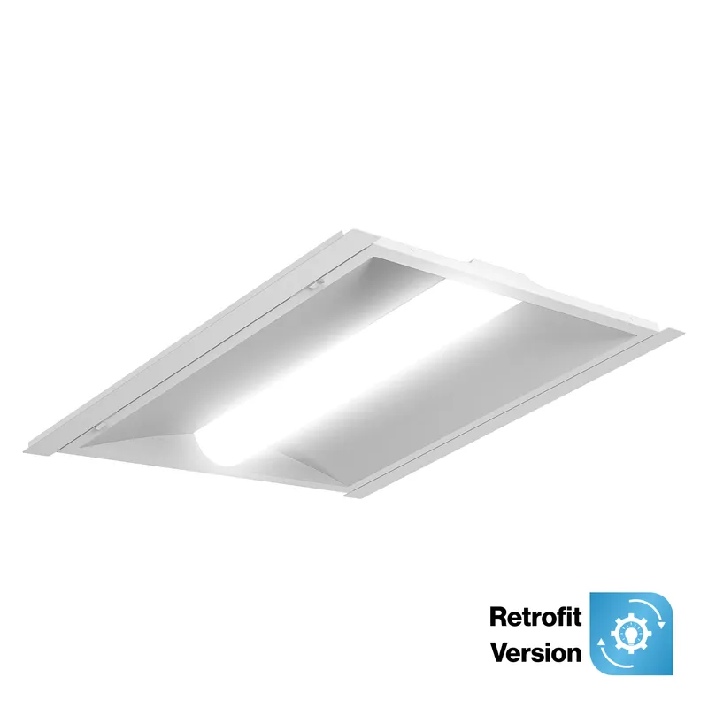 LED Retrofit Center Basket Troffer, 40W/35W/30W, 2x2, 5500 Lumens — Sunco Lighting LED Downlights 40.0W 3000K