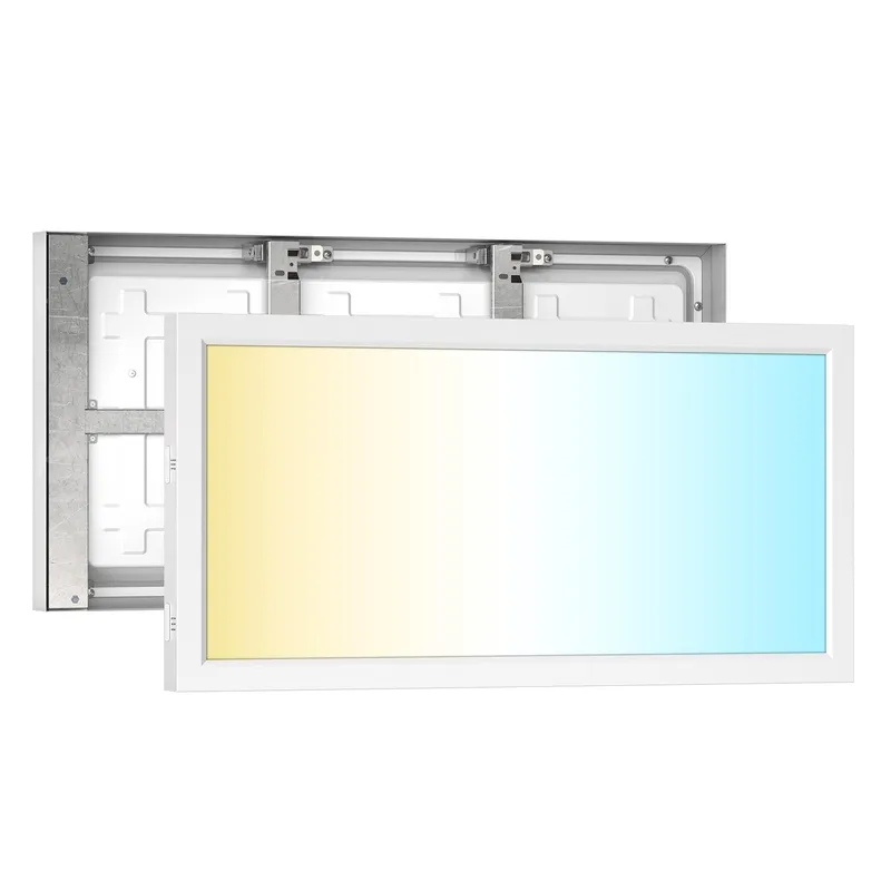 LED Ceiling Panel Light, 20W/18W/16W, 1x2, Selectable CCT, 2000 Lumens — Sunco Lighting LED Downlights 20.0W 3000K