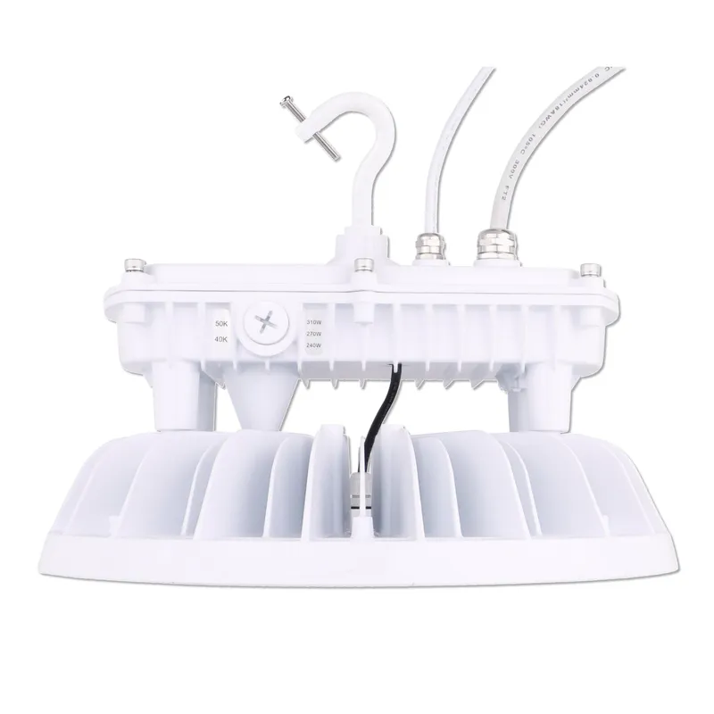 UFO High Bay LED Fixture, 310W/270W/240W, White, Selectable Wattage & CCT, Star Plus, 46500 Lumens — Sunco Lighting LED High Bay Lights 310.0W 4000K