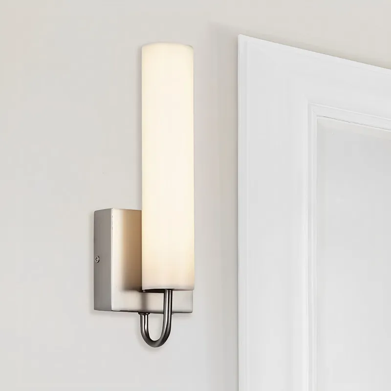 LED Satin Nickel Wall Sconce, 9W, Lustre, 700 Lumens — Sunco Lighting LED Wall Lights 9.0W 3000K