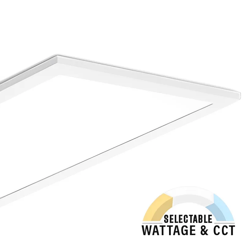 LED Ceiling Panel Light, 50W/40W/30W, 2x4, Selectable Wattage & CCT, 5500 Lumens — Sunco Lighting LED Troffers & Panels 50.0W 3000K