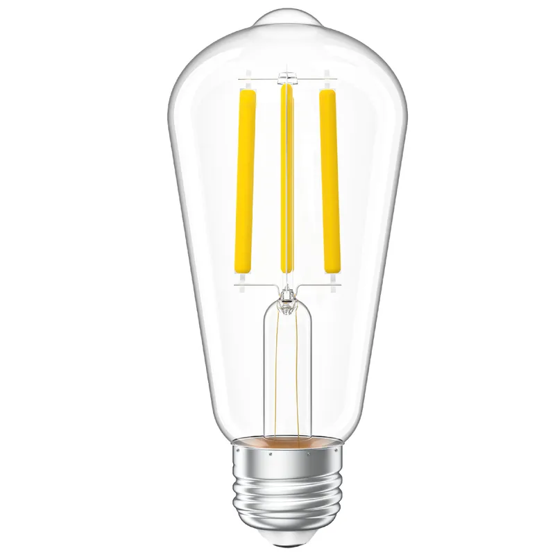 Ultra Bright ST58 LED Bulb, Filament, 1600 Lumens — Sunco Lighting LED Wall Lights 8.5W 3000K