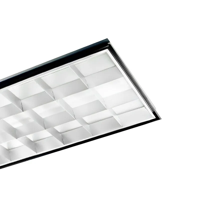 2x4 T8 LED Ready Parabolic Troffer, Triple-Lamp, Non-Shunted, Single/Double Ended — Sunco Lighting LED Troffers & Panels  