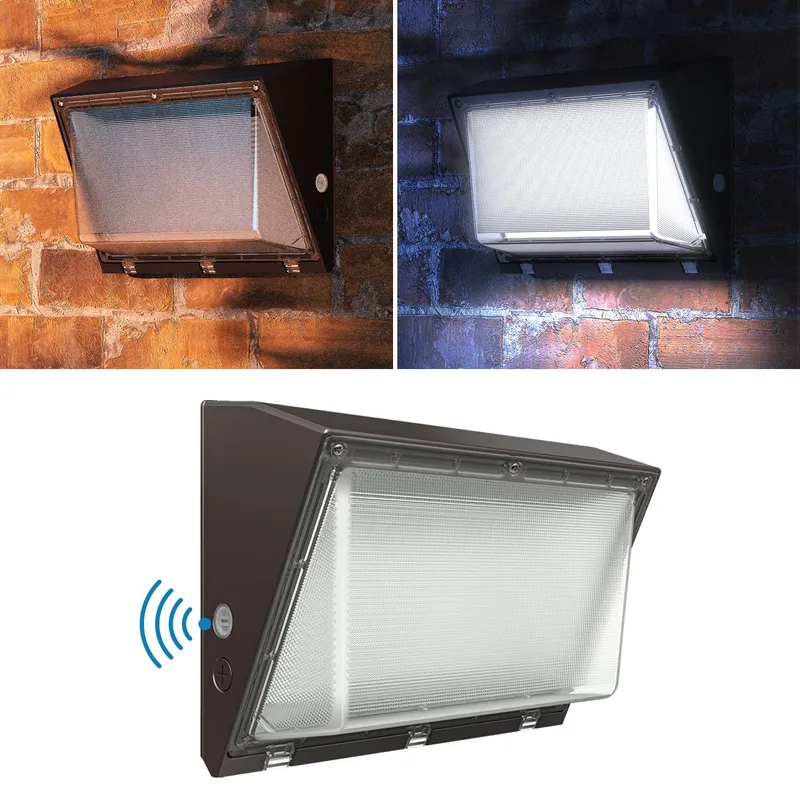 LED Semi Cutoff Wall Pack, Dusk to Dawn Photocell, 120W, 16200 Lumens — Sunco Lighting LED Wall Lights 120.0W 4000K