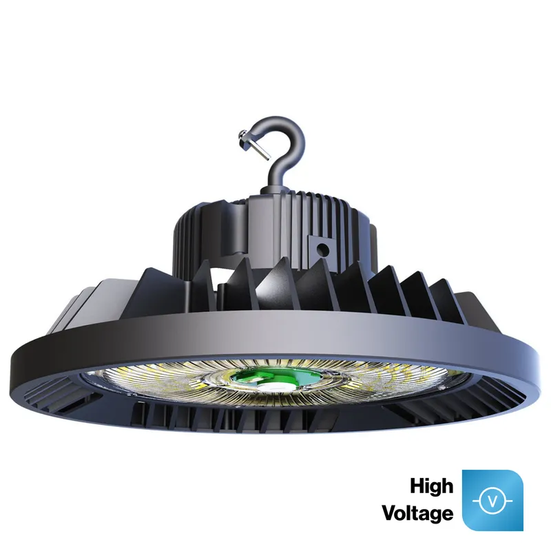 UFO High Bay LED Fixture, 250W/200W/180W, Orion, 277-480V, Selectable Wattage & CCT, 33700 Lumens — Sunco Lighting LED Post Top Lights 250.0W 3000K