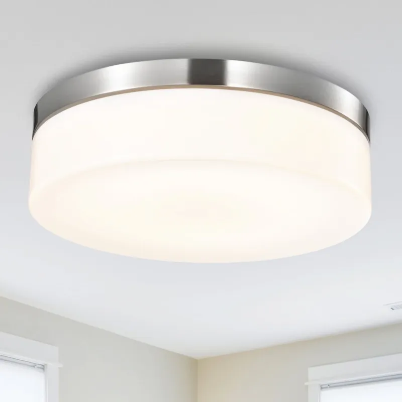 11 Inch Round LED Ceiling Light, Craft, White, Surface Mount, 120V, 1600 Lumens — Sunco Lighting LED Post Top Lights 17.0W 3000K