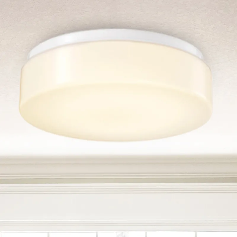 11 Inch Round LED Ceiling Light, White, Surface Mount, 1600 Lumens — Sunco Lighting LED Post Top Lights 12.0W 3000K
