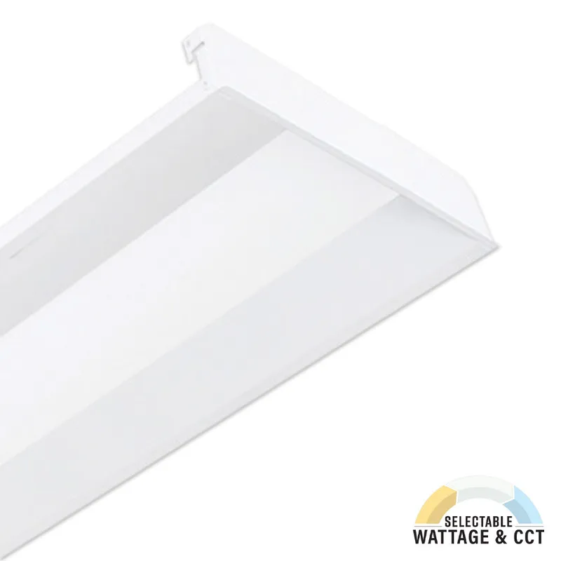 LED Center Basket Troffer, 35W/25W/18W, 1x4, Selectable Wattage & CCT, 4300 Lumens — Sunco Lighting LED Troffers & Panels 35.0W 3000K