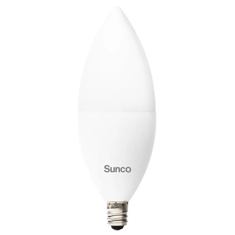 B11 LED Candelabra Bulb, Dusk to Dawn Photocell, 450 Lumens — Sunco Lighting LED Lighting Controls  2700K