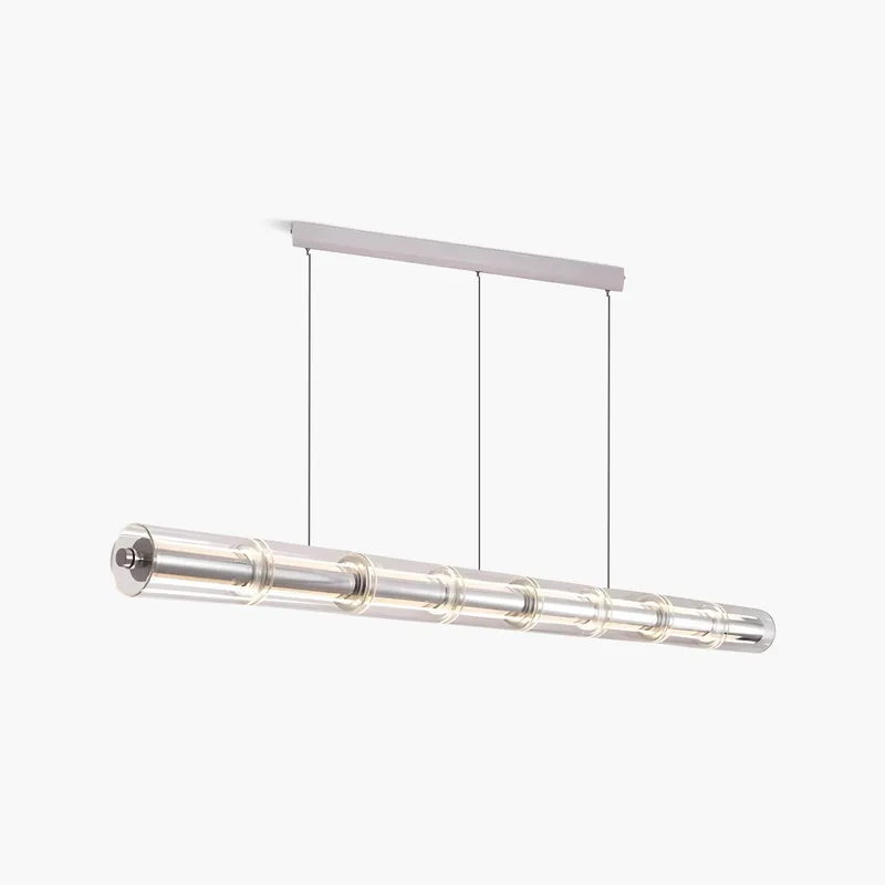 Antizer Minimalist Long Glass Pendant Light — Antizer Lighting LED Linear Lights  