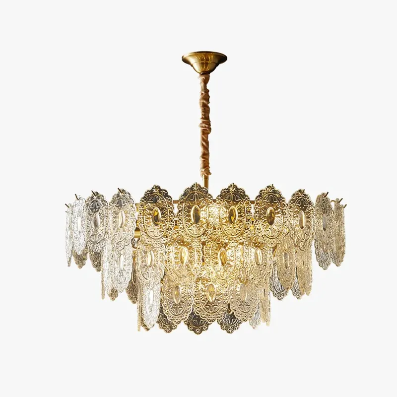 Antizer Tiered Textured Glass Chandelier — Antizer Lighting LED Landscape Lights  