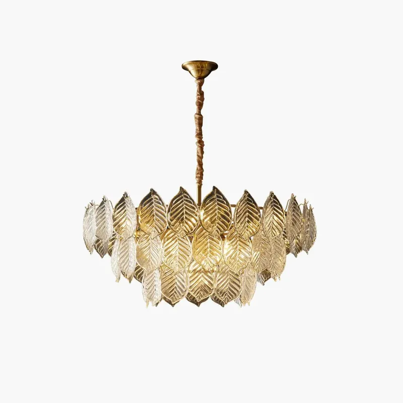 Antizer Tiered Glass Leaf Chandelier — Antizer Lighting LED Landscape Lights  