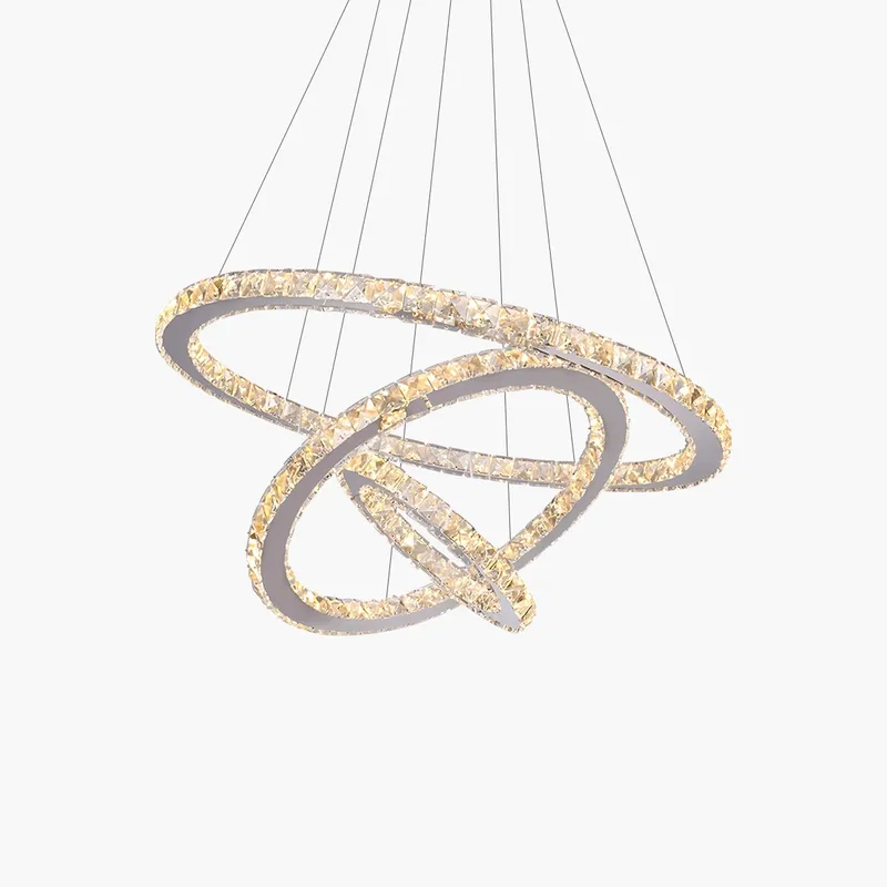 Antizer Modern Light Luxury Circular LED Crystal Chandelier — Antizer Lighting LED Landscape Lights  