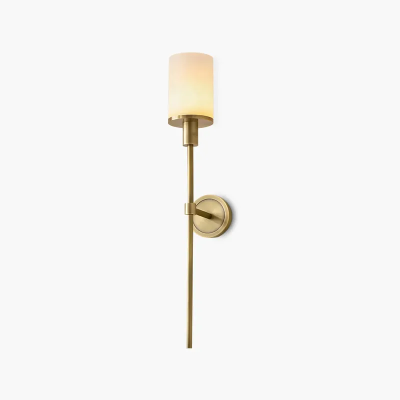 Antizer Alabaster Pillar Candle Wall Sconce — Antizer Lighting LED Wall Lights  