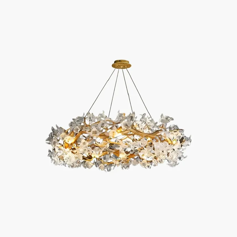 Antizer Petala Crystal Round Chandelier for Living Room — Antizer Lighting LED Landscape Lights  3000K