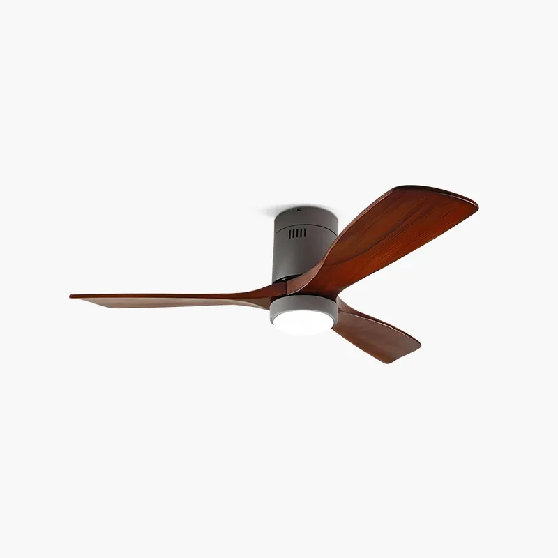 Antizer Mid-century Modern Hugger Ceiling Fan Lamp — Antizer Lighting LED Post Top Lights  