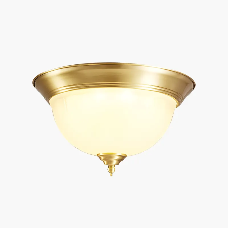 Antizer European Style Copper Glass Ceiling Lamp-D — Antizer Lighting LED Post Top Lights  